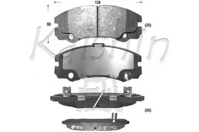 Комплект тормозных колодок, дисковый тормоз KAISHIN купить