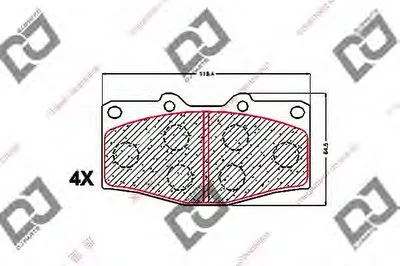 Комплект тормозных колодок, дисковый тормоз DJ PARTS купить