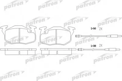Комплект тормозных колодок, дисковый тормоз PATRON купить