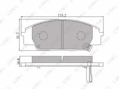 Комплект тормозных колодок, дисковый тормоз LYNXauto купить