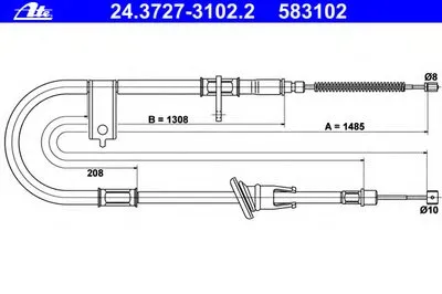 Трос, стояночная тормозная система ATE купить