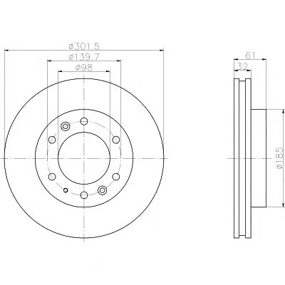 Тормозной диск PRO HELLA PAGID купить