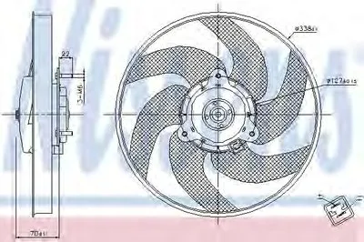Вентилятор, охлаждение двигателя NISSENS купить