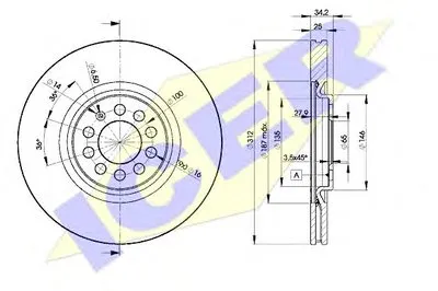 Тормозной диск ICER купить