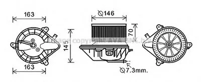 Электродвигатель, вентиляция салона AVA QUALITY COOLING купить