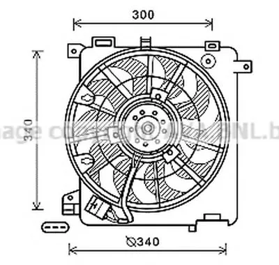 Вентилятор, охлаждение двигателя AVA QUALITY COOLING купить