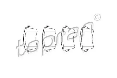 Комплект тормозных колодок, дисковый тормоз TOPRAN купить