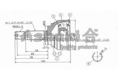 Шарнирный комплект, приводной вал ASHUKI купить