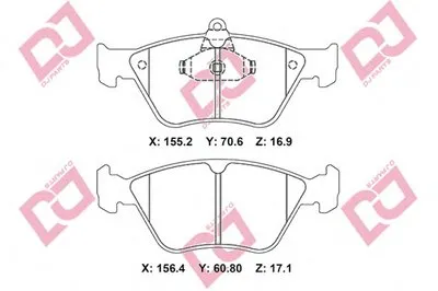 Комплект тормозных колодок, дисковый тормоз DJ PARTS купить