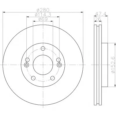 Тормозной диск PRO HELLA PAGID купить