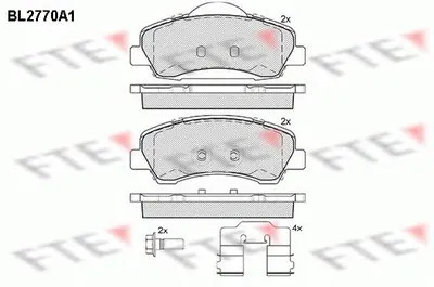Комплект тормозных колодок, дисковый тормоз FTE купить