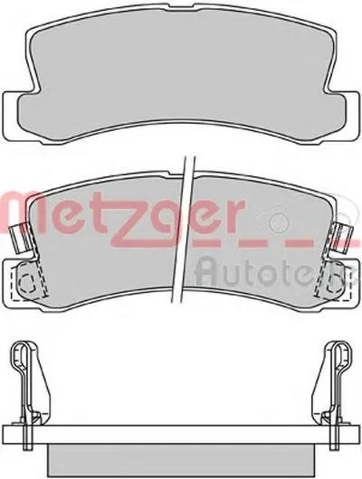 Комплект тормозных колодок, дисковый тормоз METZGER купить