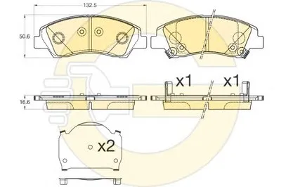 Комплект тормозных колодок, дисковый тормоз GIRLING купить
