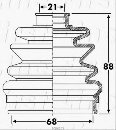 Пыльник, приводной вал FIRST LINE купить