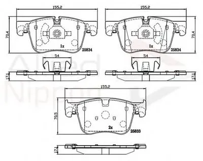 Комплект тормозных колодок, дисковый тормоз ANL Braking COMLINE купить