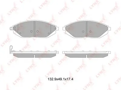 Комплект тормозных колодок, дисковый тормоз LYNXauto купить