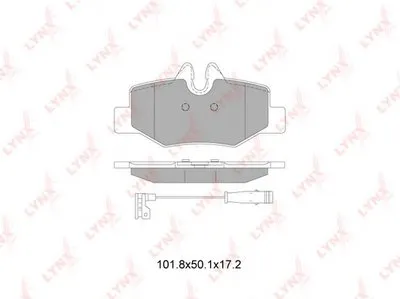 Комплект тормозных колодок, дисковый тормоз LYNXauto купить