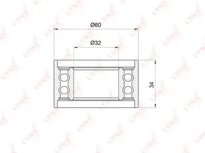 Натяжной ролик, ремень ГРМ LYNXauto купить