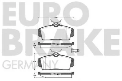 Комплект тормозных колодок, дисковый тормоз EUROBRAKE купить