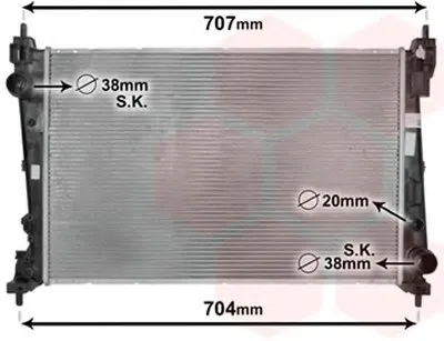 Радиатор, охлаждение двигателя VAN WEZEL купить
