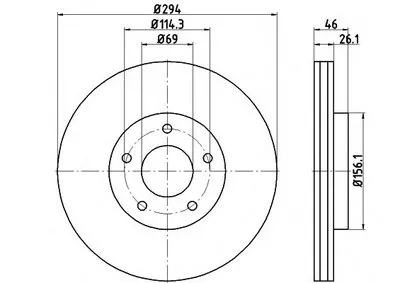 Тормозной диск PRO HELLA купить
