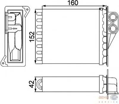 Теплообменник, отопление салона BEHR HELLA SERVICE купить
