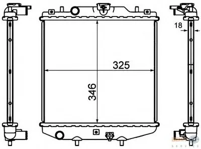 Радиатор, охлаждение двигателя BEHR HELLA SERVICE HELLA купить