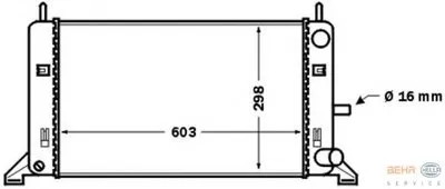 Радиатор, охлаждение двигателя BEHR HELLA SERVICE HELLA купить