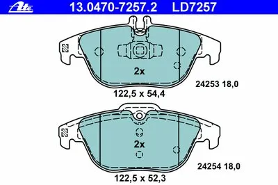 Комплект тормозных колодок, дисковый тормоз ATE Ceramic ATE купить