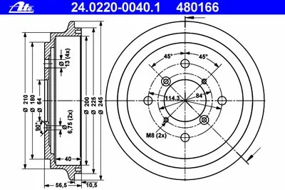 Тормозной барабан ATE купить