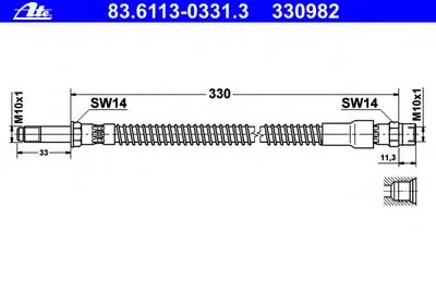 Тормозной шланг ATE купить