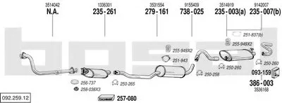 Система выпуска ОГ BOSAL купить