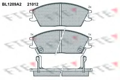 Комплект тормозных колодок, дисковый тормоз FTE купить