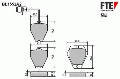Комплект тормозных колодок, дисковый тормоз FTE купить