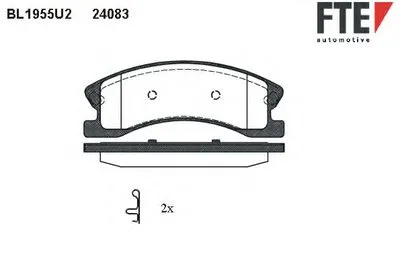 Комплект тормозных колодок, дисковый тормоз FTE купить