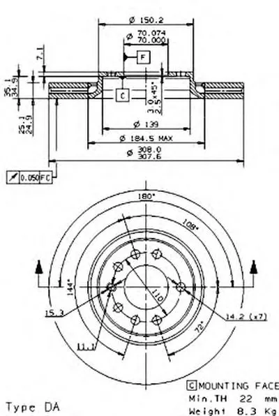 Тормозной диск COATED DISC LINE BREMBO купить