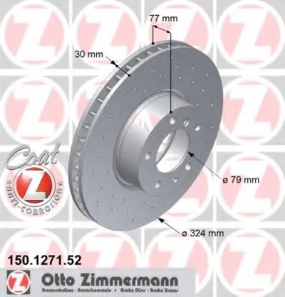 Тормозной диск SPORT BRAKE DISC COAT Z ZIMMERMANN купить