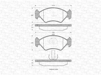 Комплект тормозных колодок, дисковый тормоз MAGNETI MARELLI купить