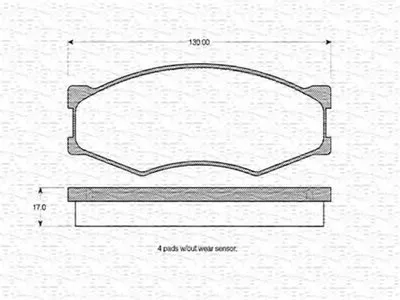 Комплект тормозных колодок, дисковый тормоз MAGNETI MARELLI купить