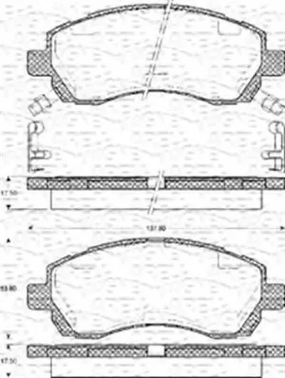 Комплект тормозных колодок, дисковый тормоз MAGNETI MARELLI купить