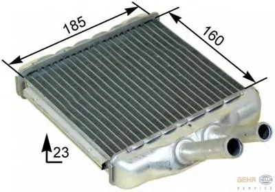 Теплообменник, отопление салона BEHR HELLA SERVICE купить