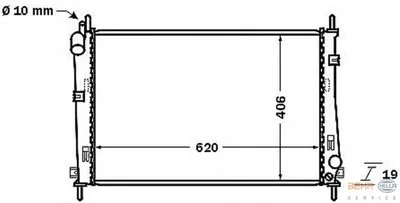 Радиатор, охлаждение двигателя BEHR HELLA SERVICE купить