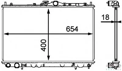 Радиатор, охлаждение двигателя BEHR HELLA SERVICE купить