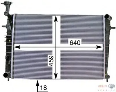Радиатор, охлаждение двигателя BEHR HELLA SERVICE купить
