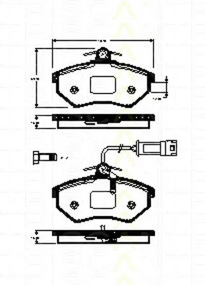 Комплект тормозных колодок, дисковый тормоз TRISCAN купить