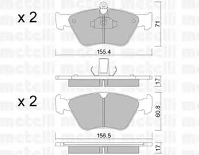 Комплект тормозных колодок, дисковый тормоз METELLI купить