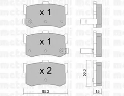 Комплект тормозных колодок, дисковый тормоз METELLI купить