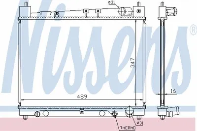 Радиатор, охлаждение двигателя NISSENS купить