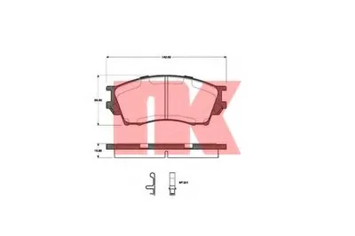 Комплект тормозных колодок, дисковый тормоз NK купить