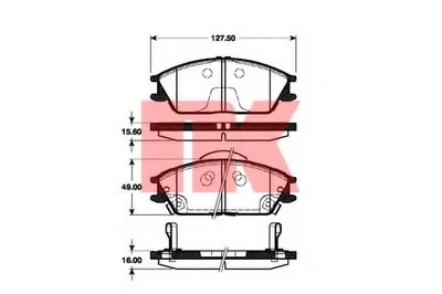 Комплект тормозных колодок, дисковый тормоз NK купить